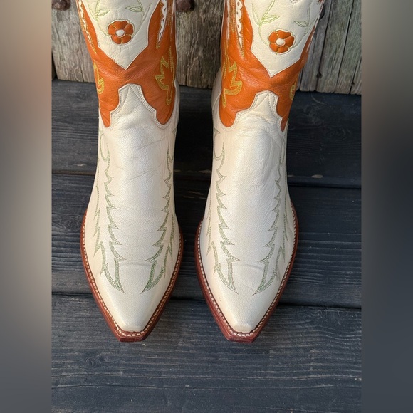 Rare Vintage Old Gringo Butterfly Inlay Women’s Cowboy Boots - Picture 3 of 8